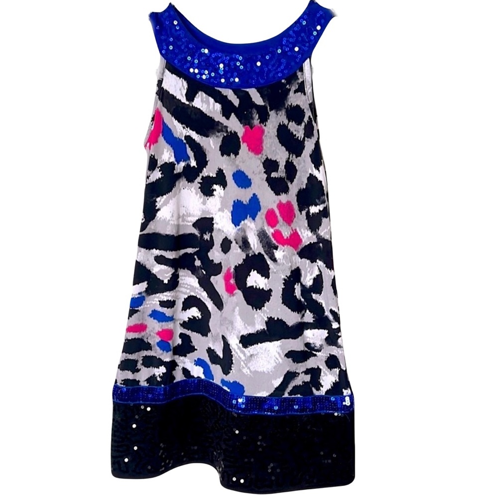 EUC JUSTICE Girls Sparkly Dress, size 6.